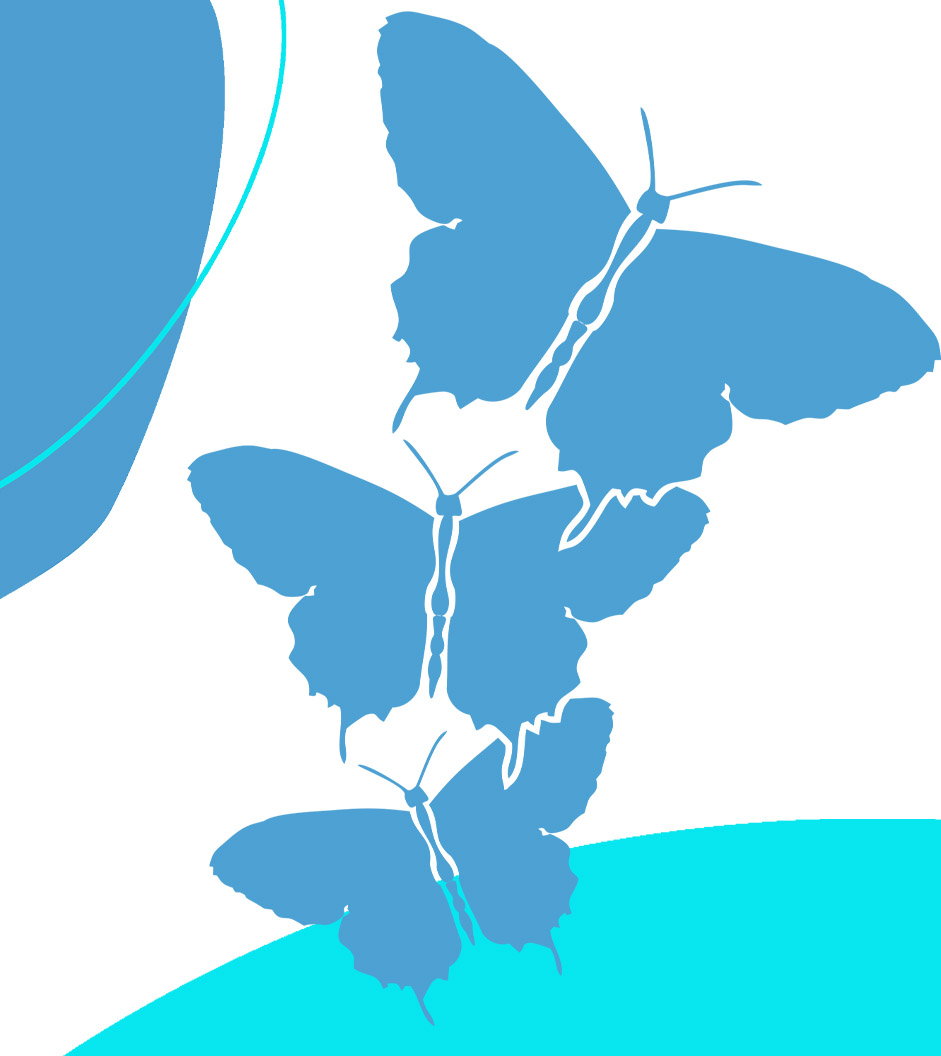 Butterfly and Shapes Background